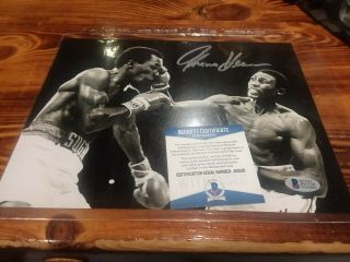 Bas Tommy Hitman Hearns Signed 8x10 Boxing Photo Beckett Witnessed