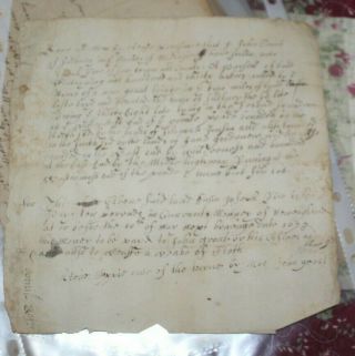 Land Deed To John Grant For Sudbury Ma Colonial Document 1698