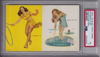 1952 - 54 Slick Chick Twins Hooping It Up Room For Two Psa 5