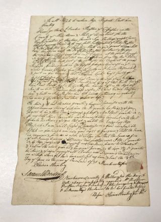 1791 Land Deed For Cheshire In Haven County Connecticut