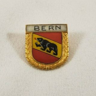 Vintage Bern Switzerland Souvenir Lapel Pin By Huguenin Locle