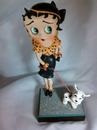 The Danbury Betty Boop Out For A Stroll Collector Figurine With Puppy - Vg