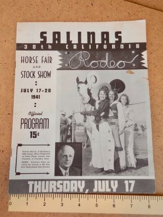 1941 Salinas California Rodeo Program 30th Annual