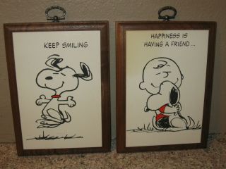 Vintage Springbok 1971 SNOOPY Wall Plaque PEANUTS FRIENDS Picture Hanging 2