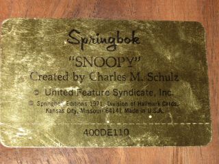 Vintage Springbok 1971 SNOOPY Wall Plaque PEANUTS FRIENDS Picture Hanging 3
