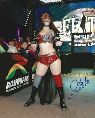 Lady Maravilla Signed 8x10 Photo Aaa Lucha Libre Pro Wrestling Cmll Autograph 19