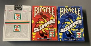 7 - Eleven Playing Cards.  3 Collector’s Packs.