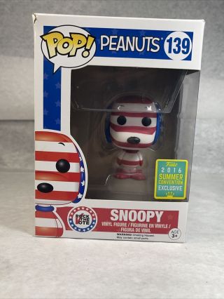 Funko Pop 2016 Sdcc Exclusive Peanuts Rock The Vote Snoopy 139 Comic Con