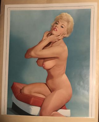 1950’s 16 X 18 1/2” Color Calendar Poster Size Sexy Pinup Risque 4
