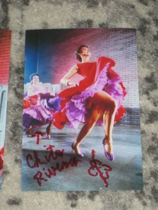 Chita Rivera Signed 4x6 Photo West Side Story Autograph 1j