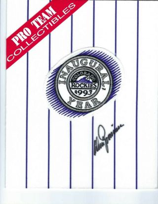 1993 Colorado Rockies Inaugural Year Sleeve Patch Autographed Don Zimmer
