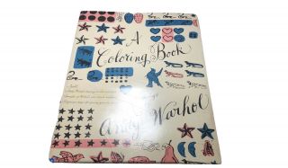 1st Edition: 1990 Coloring Book Drawings By Andy Warhol W Cover Sleeve 15”x19”