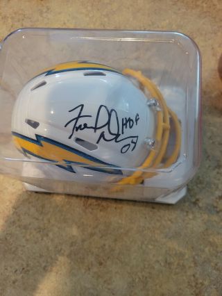 Fred Dean Autographed/signed Mini Helmet Tristar San Diego Chargers Hof