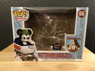 Box Only Nycc 2019 Funko Pop Rides Mickey Mouse Matterhorn Bobsled 66 Le 1500