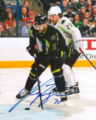 Nick Foligno Signed Columbus Blue Jackets 8x10 All Star Game Photo W/