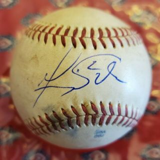 Autographed Baseball Game Luis Salazar Chicago Cubs San Diego Padres