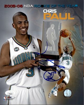 Chris Paul Charlotte Hornets Signed/autographed 8x10 Color Photo Jsa 1606751