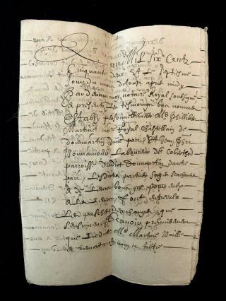 1652 Antique Paper Manuscript 8 Pages