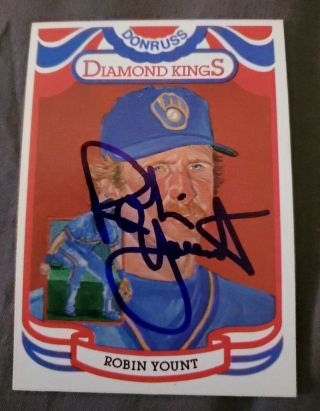 Robin Yount 1984 Donruss Diamond Kings 1 Auto Signed Autographed Card