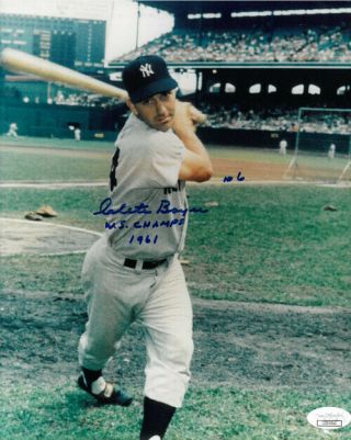 Clete Boyer Signed Ny Yankees 8x10 Photo W/ 6 & Ws Champs 1961 - Jsa Hologram