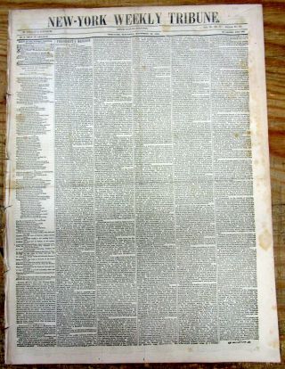 1849 Newspaper President Zachary Taylor State Of The Union Speech Ca Gold Rush