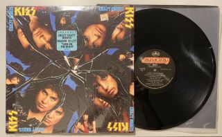 Kiss - Crazy Nights Lp 1987 Mercury Vg,  Shrink Hype Sticker W/inner Sleeve