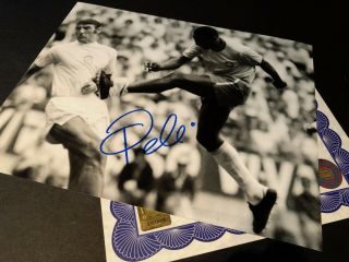 Hand Signed Pele - Brazil 10x8 Photo - Authentic Autograph With Proof