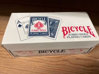 Vintage Bicycle Playing Cards Poker Jumbo Index 88 Usa Box Decks