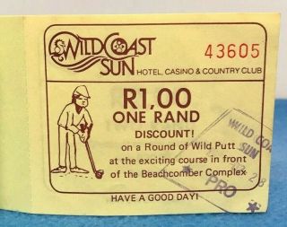Wild Coast Sun Hotel Casino Voucher Booklet Port Edward South Africa 1939 Map 2
