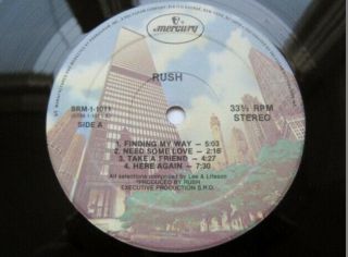 RUSH - SELF TITLED DEBUT ALBUM Masterdisk Mercury - EX Vinyl LP ULTRASONIC 2