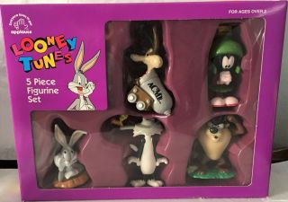 Looney Tunes Bugs Bunny Coyote Taz Marvin Sylvester Tweety Pvc Box Set Figures
