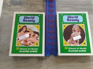 Vintage World Beauty Playing Cards - Jumbo Size