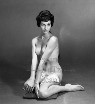 Vintage 1950s Negative - Nude Brunette Pinup Girl Dolly Voit - Cheesecake T977936