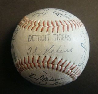 1969 Detroit Tigers Team Autographed Baseball Facsimile Signed Stamped 26 Player