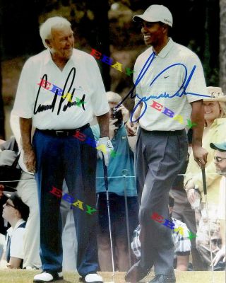 Arnold Palmer & Tiger Woods Autographed Signed 8x10 Photo Reprint