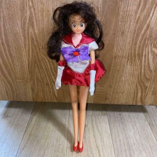 1990s Bandai Sailor Moon Dress Up Doll Mars Figure With Costume & Gloves Rare