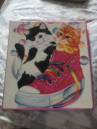 Lisa Frank Vintage Kitten In Shoe Binder