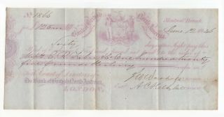 Bank Of British North America Early 1846 Bill Of Exchange Note Montreal To Londo