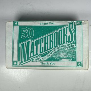 Vintage Box Of 50 Matchbooks D.  D.  Bean And Sons Co Nos Made In Usa
