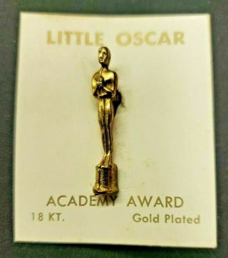 Little Screw The Oscar Academy Award 18kt Gold Plated Lapel Pin Pb53