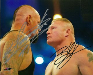 Brock Lesnar / Undertaker (wwf Wwe) Autographed Signed 8x10 Photo Reprint