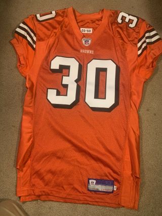 Cleveland Browns Jamel White Game Team Issued Jersey 2003 Sz 50 Authentic Rb 30