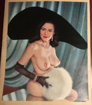 1950’s 16 X 20 Color Calendar Poster Size Sexy Pinup Risque Cleo