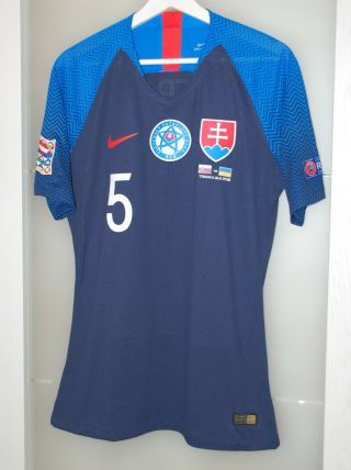 Match Worn Shirt Slovakia National Team Vitesse Netherlands Trabzonspor Turkey