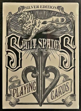 Split Spades Lions Silver Edition - David Blaine - Playing Cards Deck
