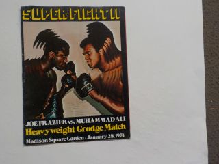Muhammad Ali Vs Joe Frazier Ii Boxing Program 1974 Cassius Clay Boxers Sports Nr