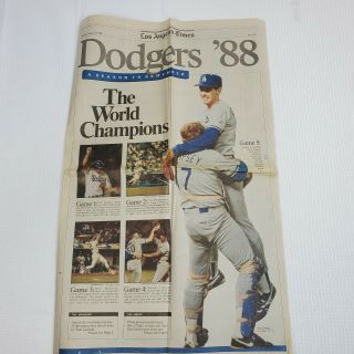 1988 Los Angeles Dodgers World Series Baseball La Times Oct 24,  1988 Part Viii