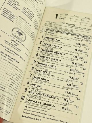 CRISP 2 SECRETARIAT 1973 KENTUCKY DERBY HORSE RACING PROGRAM - CHURCHILL DOWNS 3