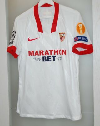 Match Worn Shirt Sevilla Spain National Team Champions League Liverpool Milan