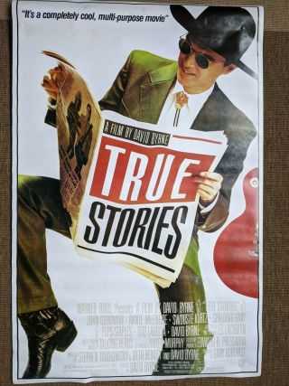 Vintage True Stories,  David Byrne,  Talking Heads Promo Film Poster - 1986